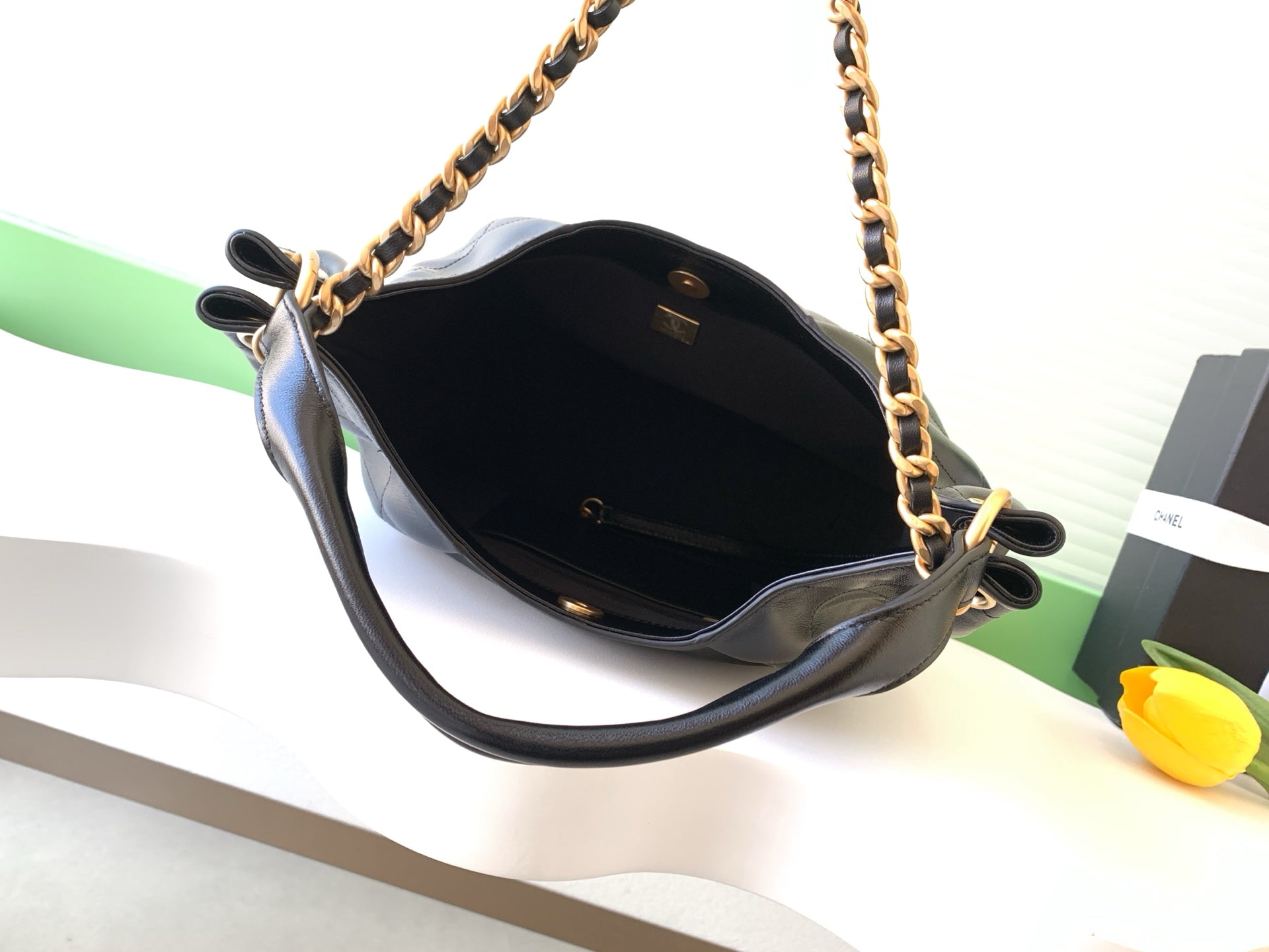 Chanel 26C Cruise Hobo Bag Classic Black Quilted Leather Shoulder Bag AS5970