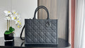 Dior Large Capacity Medium Shopping Tote Cannage Quilted Leather Shoulder Bag