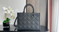 Dior Large Capacity Medium Shopping Tote Cannage Quilted Leather Shoulder Bag