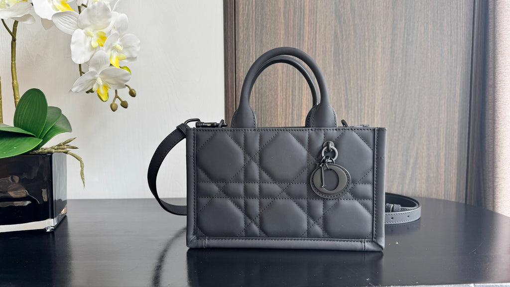 Dior Toujours Mini Shopping Tote Macro Cannage Leather Crossbody Bag 7001