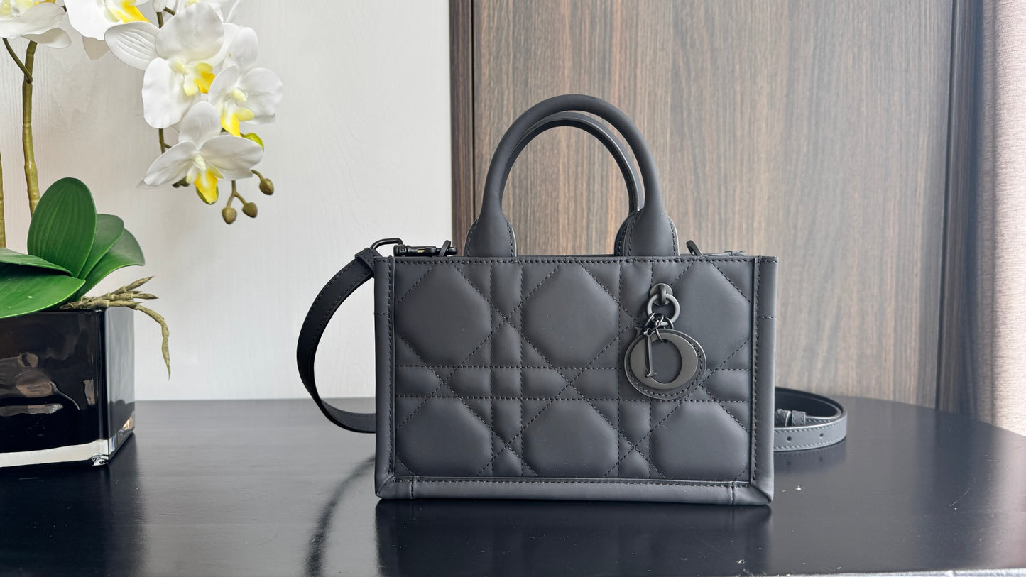 Dior Toujours Mini Shopping Tote Macro Cannage Leather Crossbody Bag 7001
