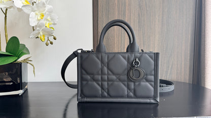 Dior Toujours Mini Shopping Tote Macro Cannage Leather Crossbody Bag 7001