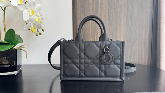 Dior Toujours Mini Shopping Tote Macro Cannage Leather Crossbody Bag 7001