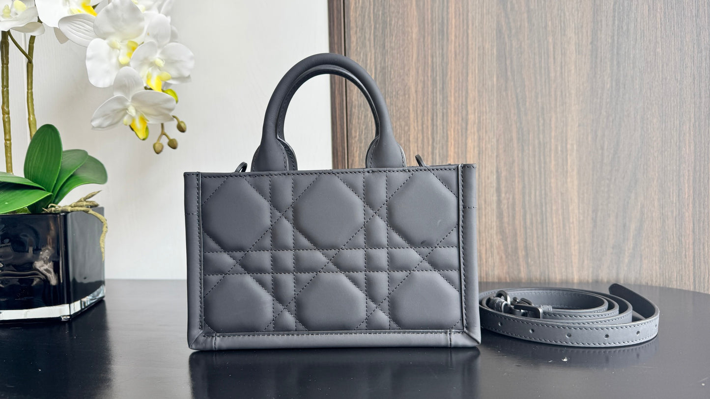 Dior Toujours Mini Shopping Tote Macro Cannage Leather Crossbody Bag 7001