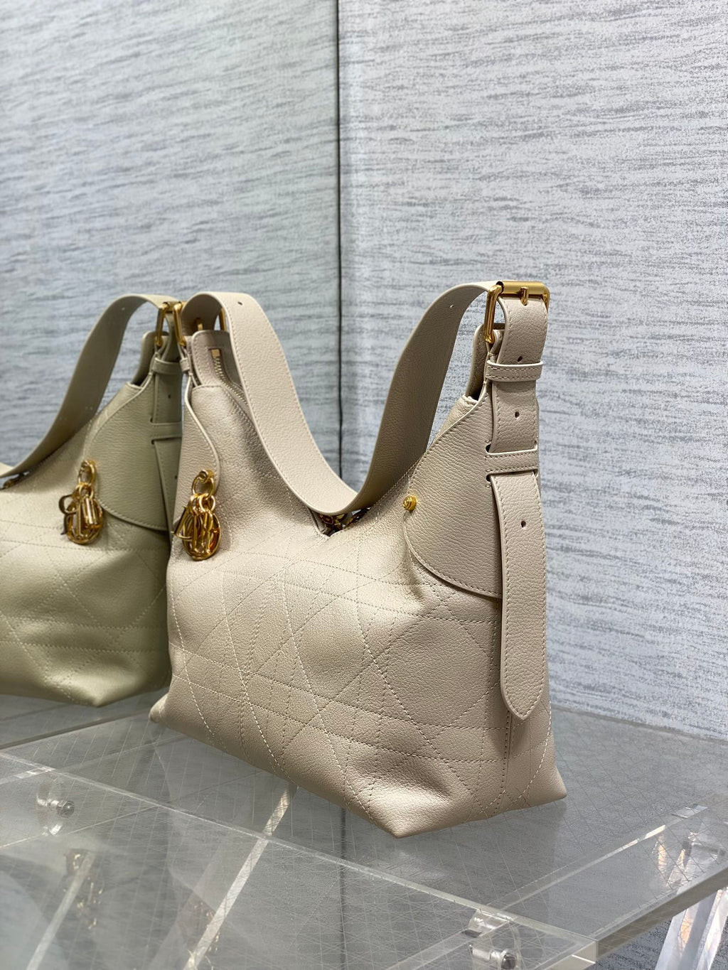 Dior Voyage Hobo Bag in Cream
