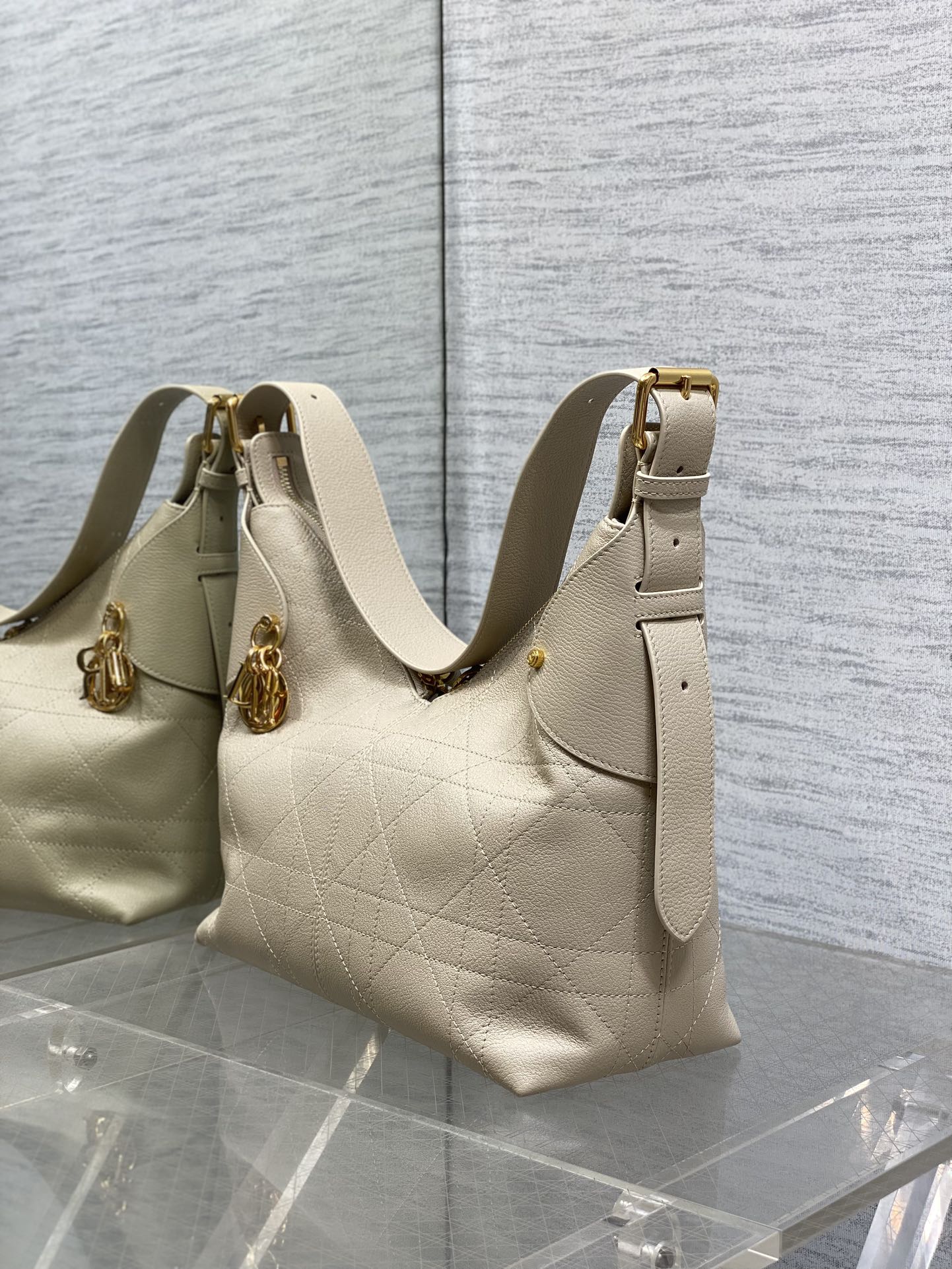 Dior Voyage Hobo Bag in Cream