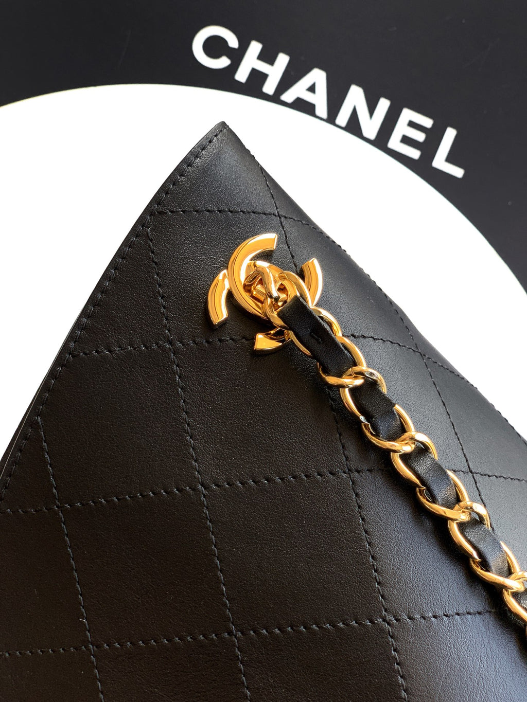 Chanel 26SS Medium Hobo Shoulder Bag Black Soft Leather with Double CC Buckles