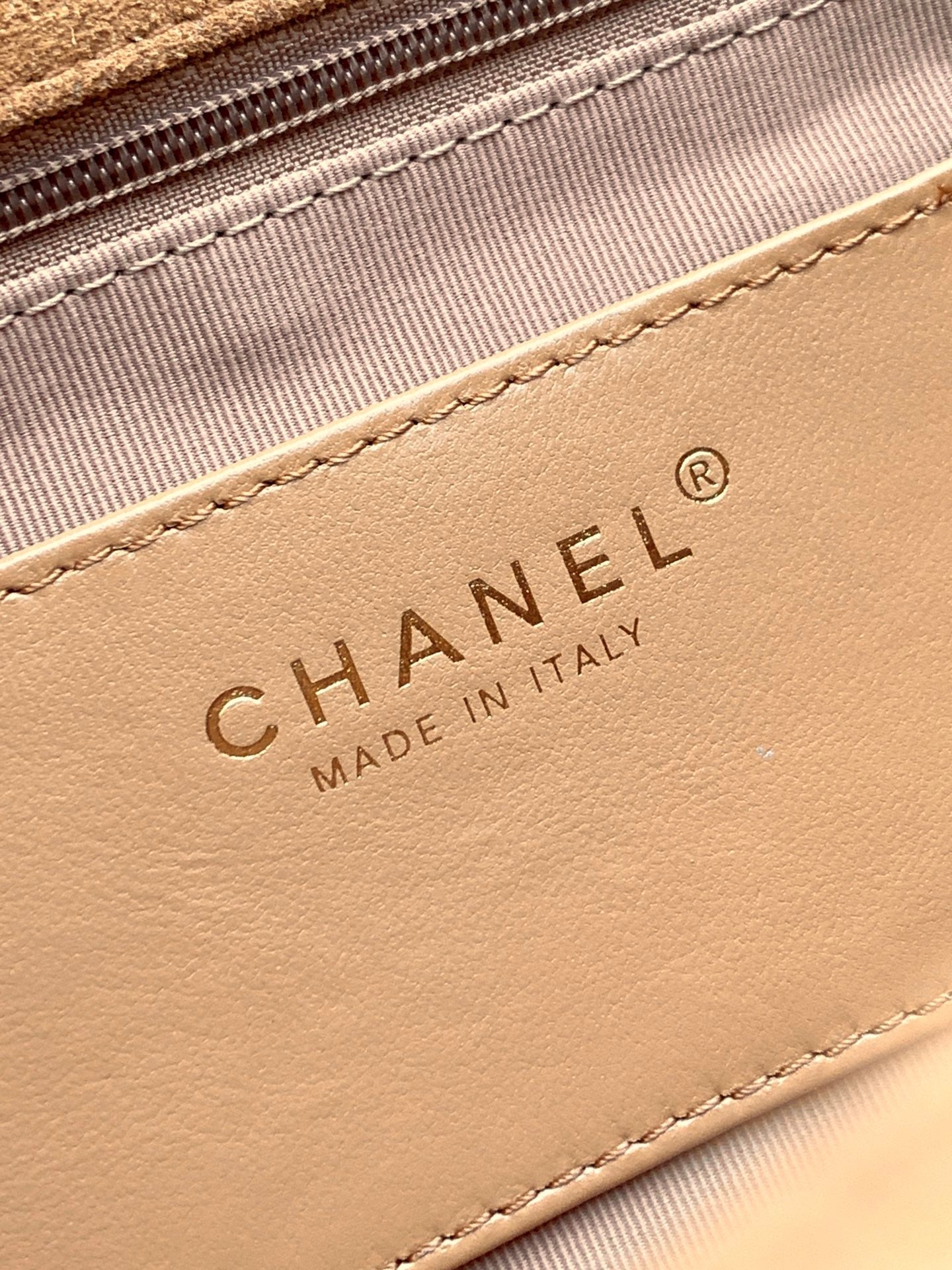 Chanel 26C Classic Flap Bag Light Brown Suede with Matte Gold Hardware (Large 26cm)