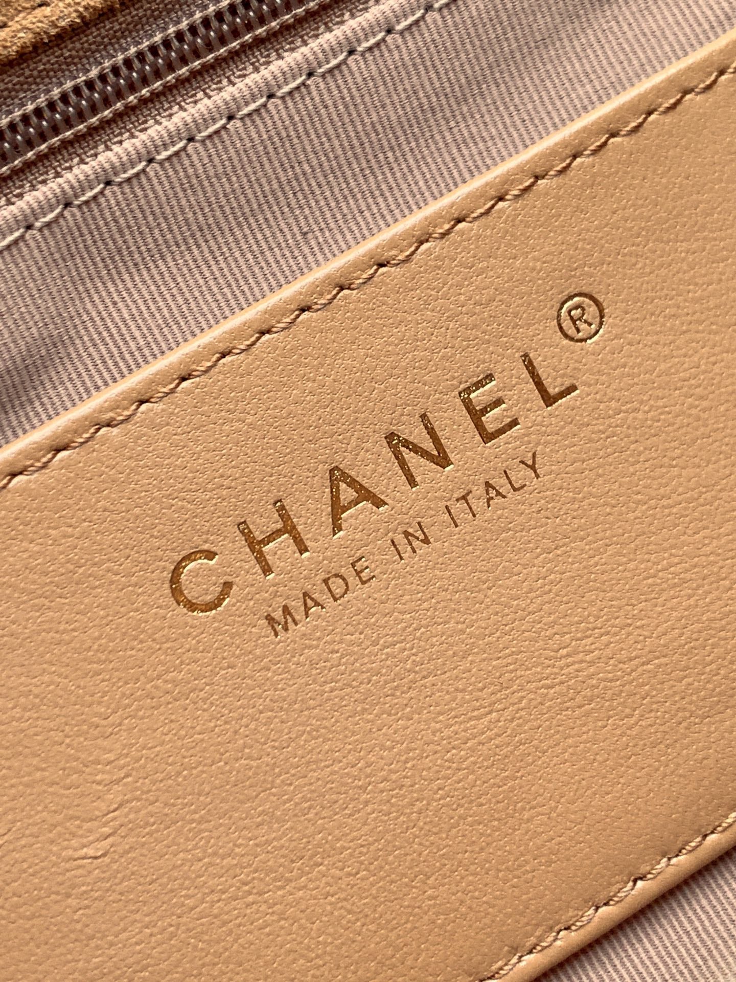 Chanel 26C Classic Flap Bag Light Brown Suede with Matte Gold Hardware (Medium 24cm)