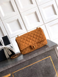 Chanel 26C Classic Flap Bag Dark Brown Suede with Matte Gold Hardware (Medium 24cm)Chanel 26C Classic Flap Bag Dark Brown Suede with Matte Gold Hardware (Medium 24cm)