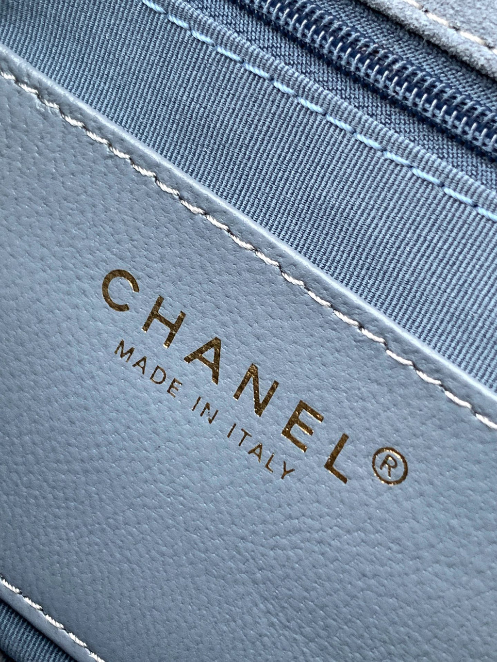 Chanel 26C Classic Flap Bag Haze Blue Suede with Matte Gold Hardware (Small 20cm)
