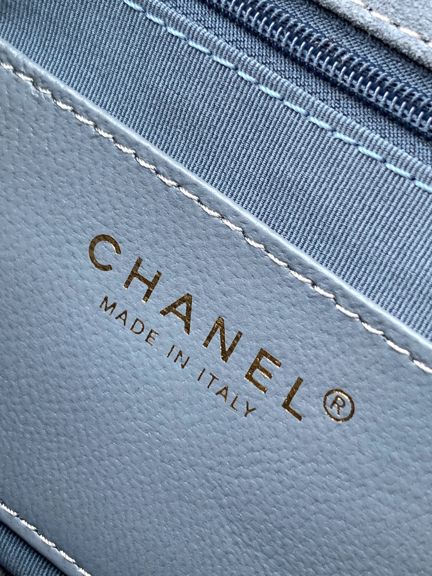 Chanel 26C Classic Flap Bag Haze Blue Suede with Matte Gold Hardware (Small 20cm)