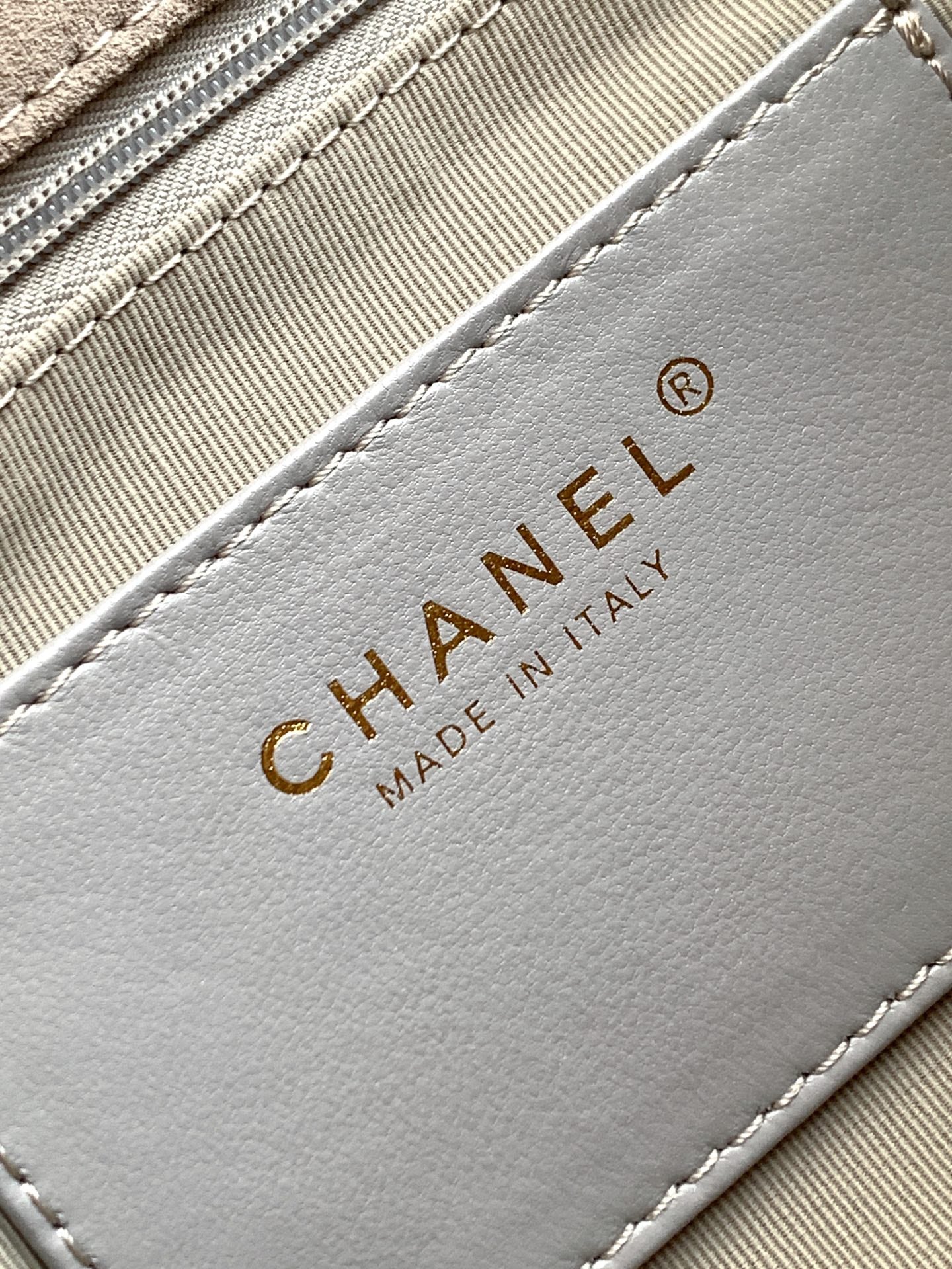 Chanel 26C Classic Flap Bag Gray Suede with Matte Gold Hardware (Medium 24cm)