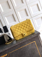 Chanel 26C Classic Flap Bag Pastel Yellow Suede with Matte Gold Hardware (Large 26cm)