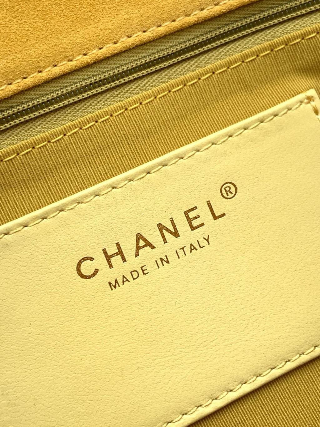 Chanel 26C Classic Flap Bag Pastel Yellow Suede with Matte Gold Hardware (Medium 24cm)