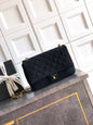 Chanel 26C Classic Flap Bag Black Suede with Matte Gold Hardware (Large 26cm)