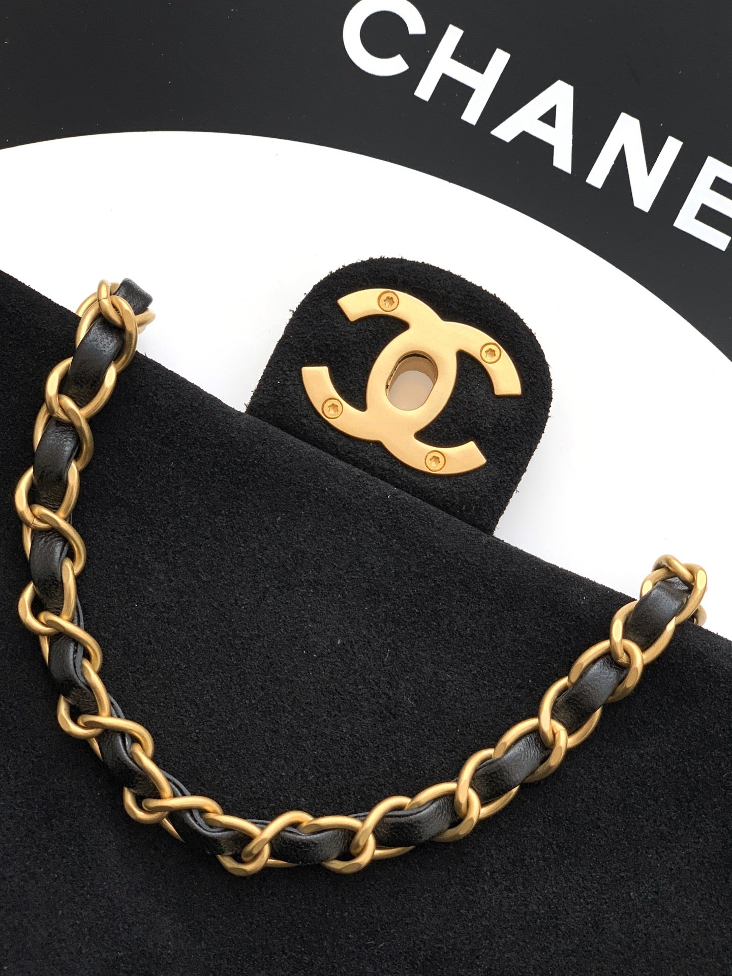Chanel 26C Classic Flap Bag Black Suede with Matte Gold Hardware (Large 26cm)