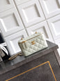 Chanel 26C Cruise Vanity Case with Chain - Quilted Light Grey Leather Bag (9.5 x 17 x 8 cm)