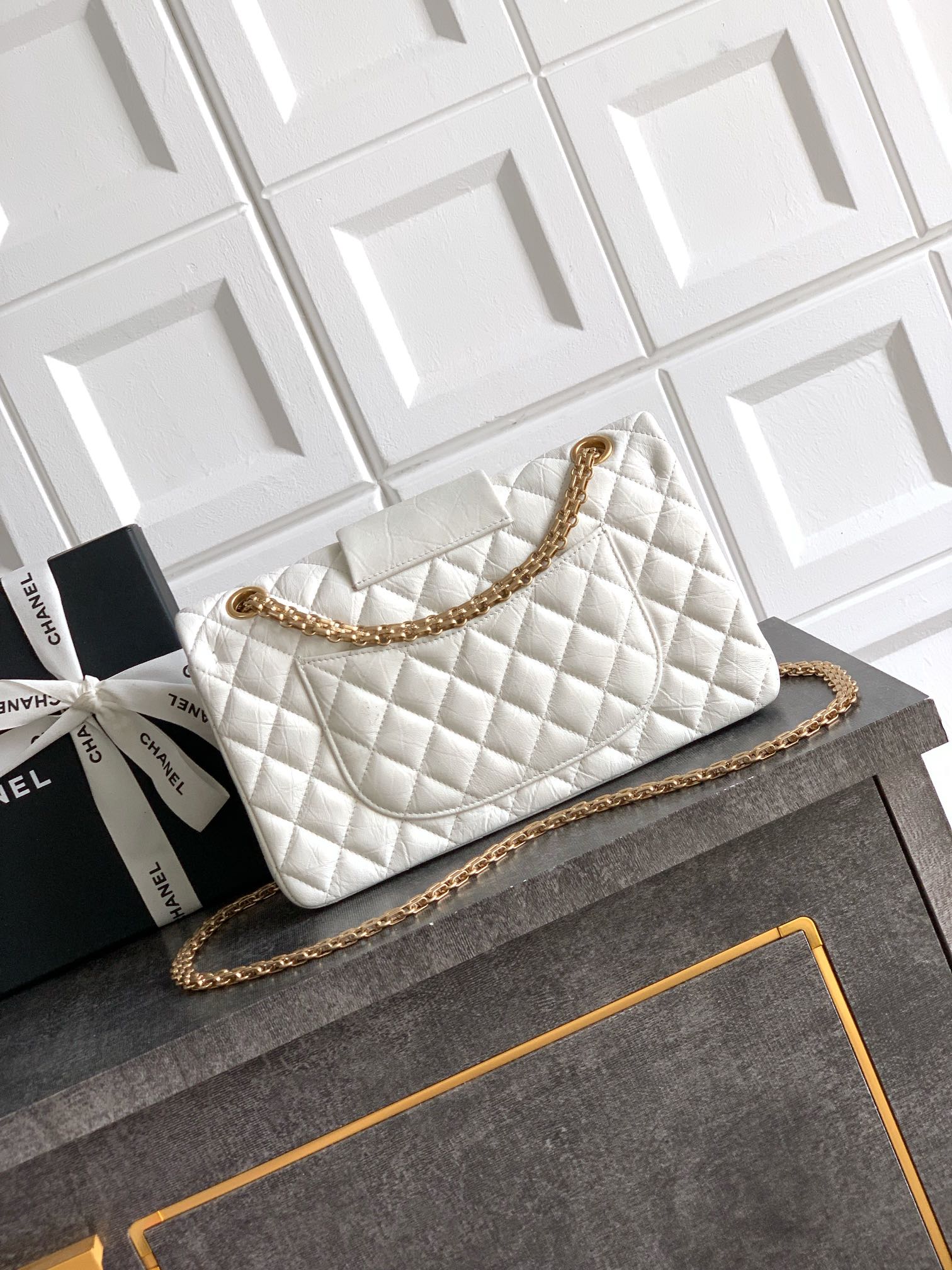 Chanel Limited Edition Moscow Emblem Flap Bag - White & Red with Vintage Russian Pins (25.5 cm)