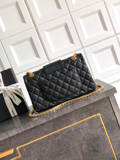 Chanel Limited Edition Moscow Emblem Flap Bag - Black & Red with Vintage Russian Pins (25.5 cm)