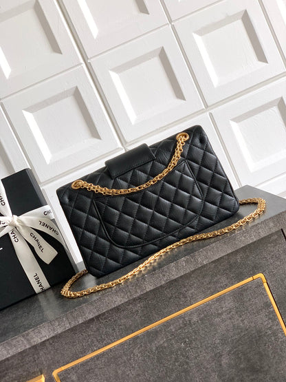 Chanel Limited Edition Moscow Emblem Flap Bag - Black with Vintage Russian Pins (25.5 cm)