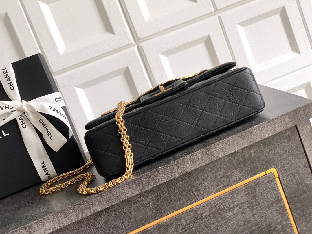 Chanel Limited Edition Moscow Emblem Flap Bag - Black with Vintage Russian Pins (25.5 cm)