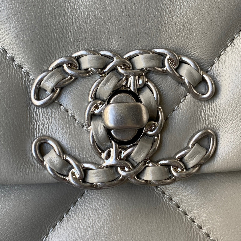 Chanel 19 Flap Bag — Light Grey Goat Skin
