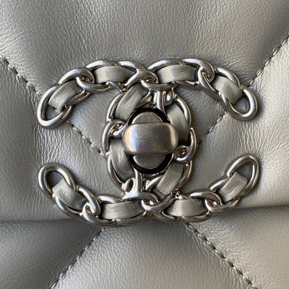 Chanel 19 Flap Bag — Light Grey Goat Skin