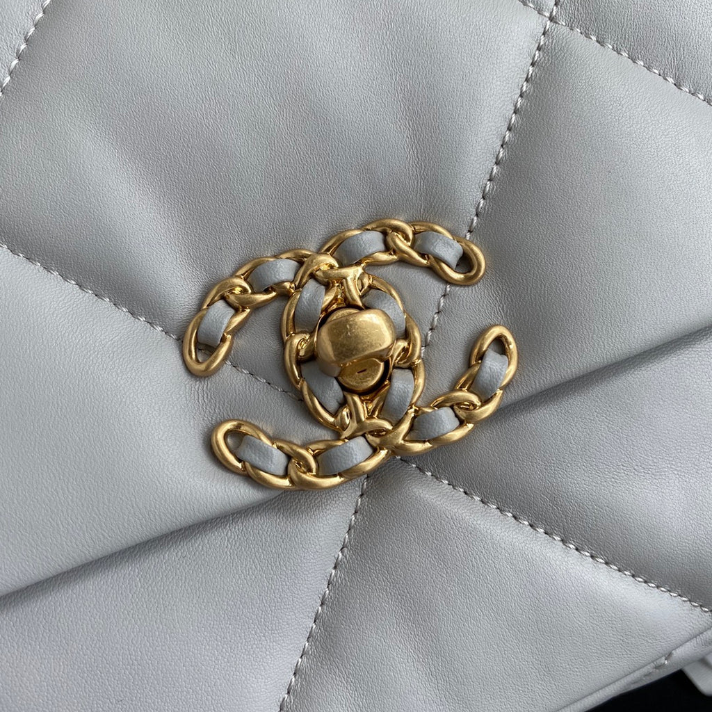Chanel 19 Flap Bag 26 Light Grey Mixed Hardware