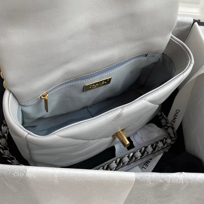 Chanel 19 Flap Bag 26 Light Grey Mixed Hardware
