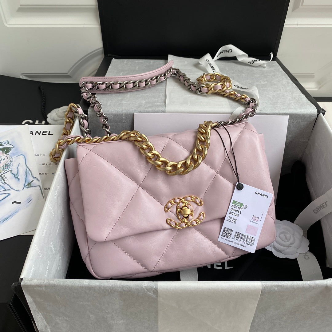 Chanel 19 Flap Bag 26 Pink Mixed Hardware