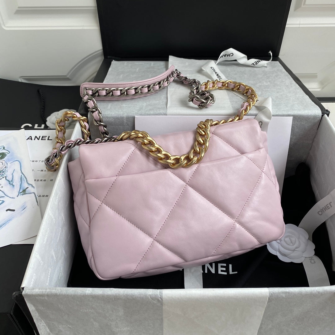 Chanel 19 Flap Bag 26 Pink Mixed Hardware