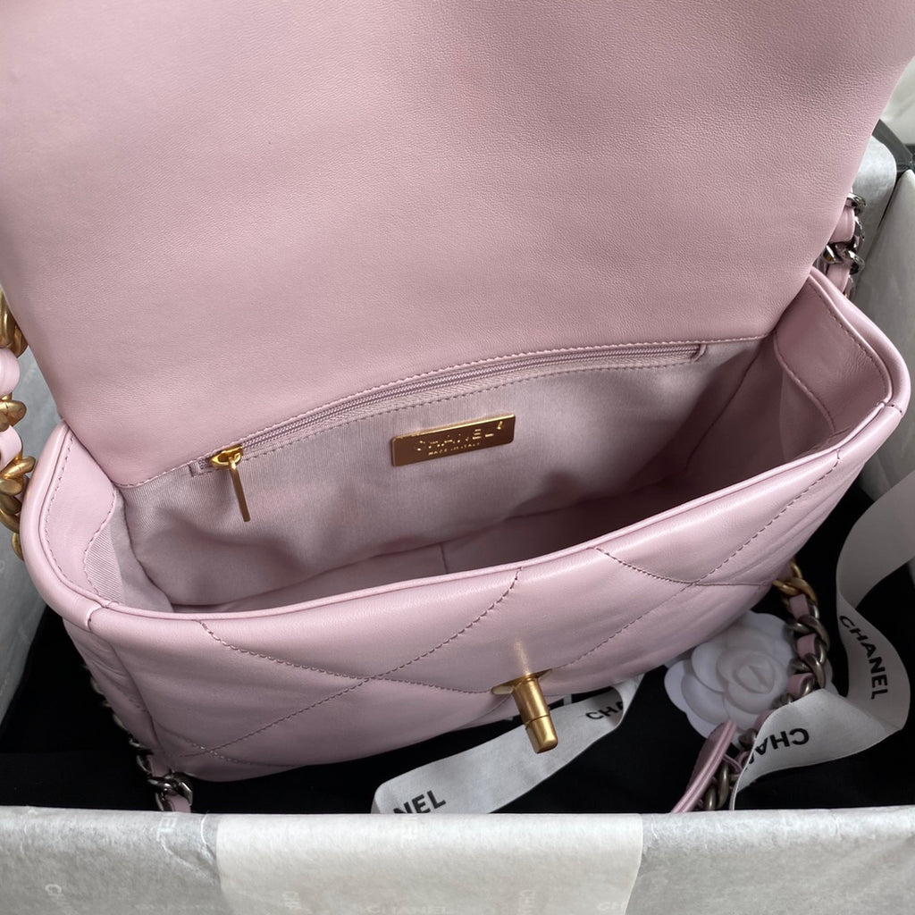 Chanel 19 Flap Bag 26 Pink Mixed Hardware