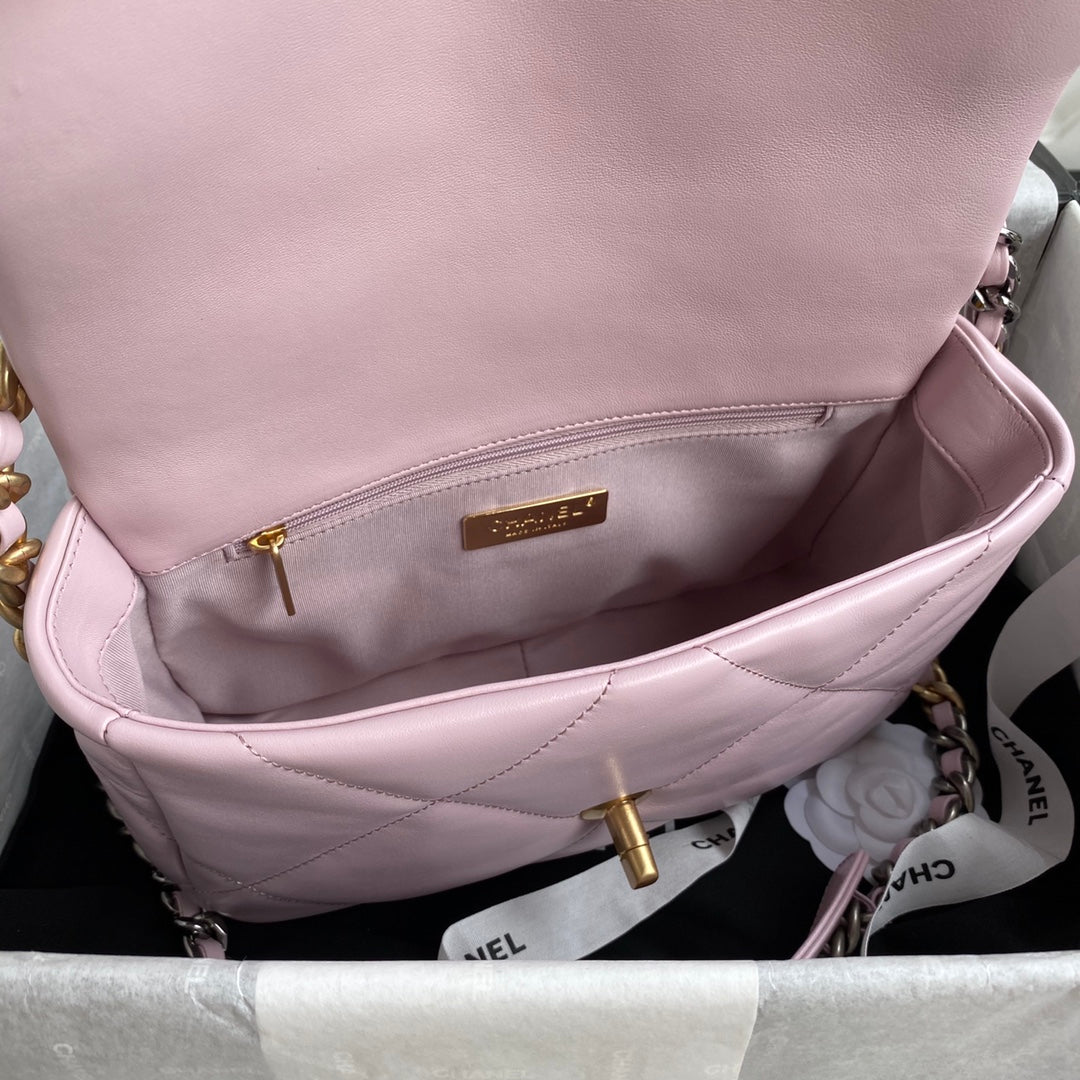 Chanel 19 Flap Bag 26 Pink Mixed Hardware