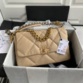 Chanel 19 Flap Bag 30 Beige Mixed Hardware
