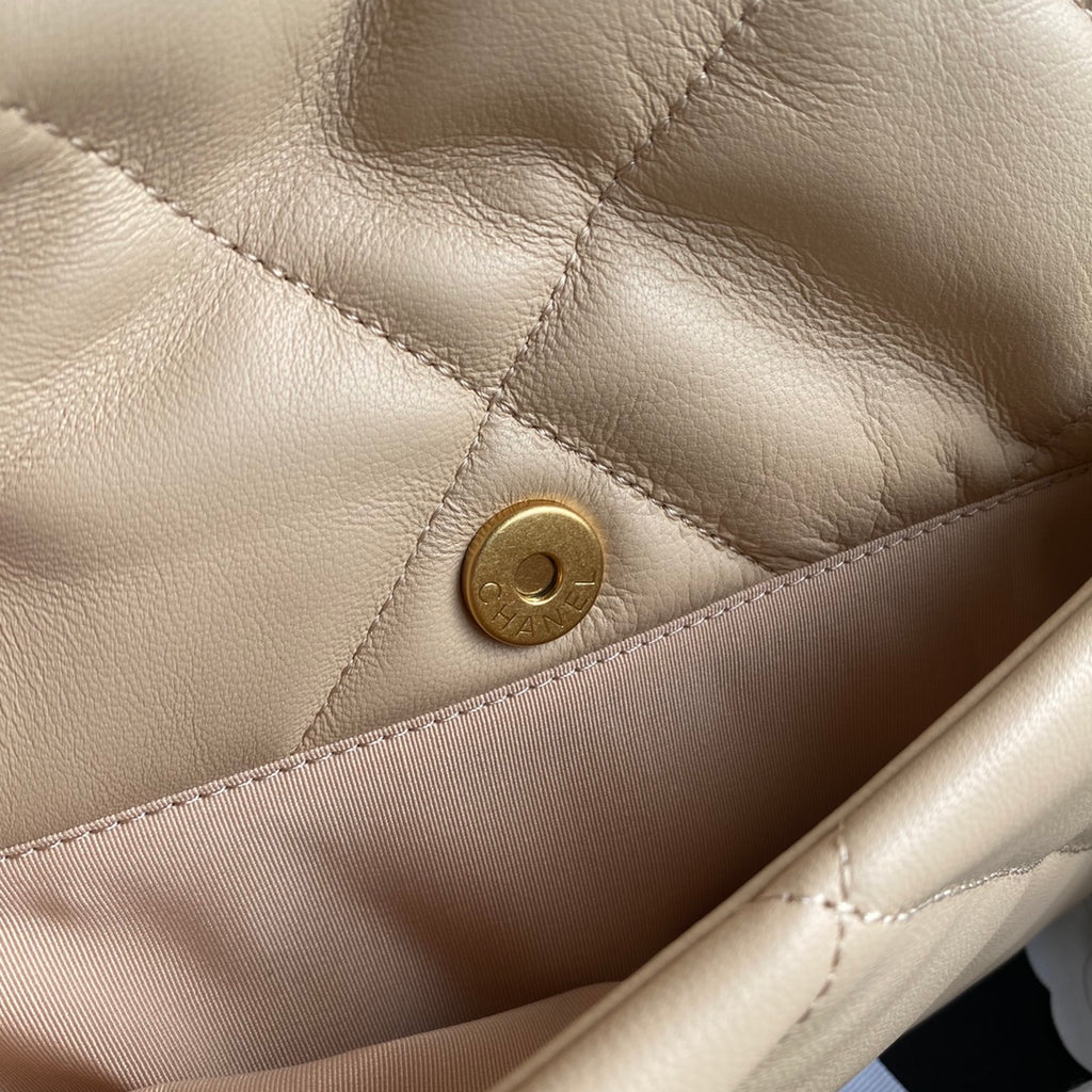 Chanel 19 Flap Bag 30 Beige Mixed Hardware