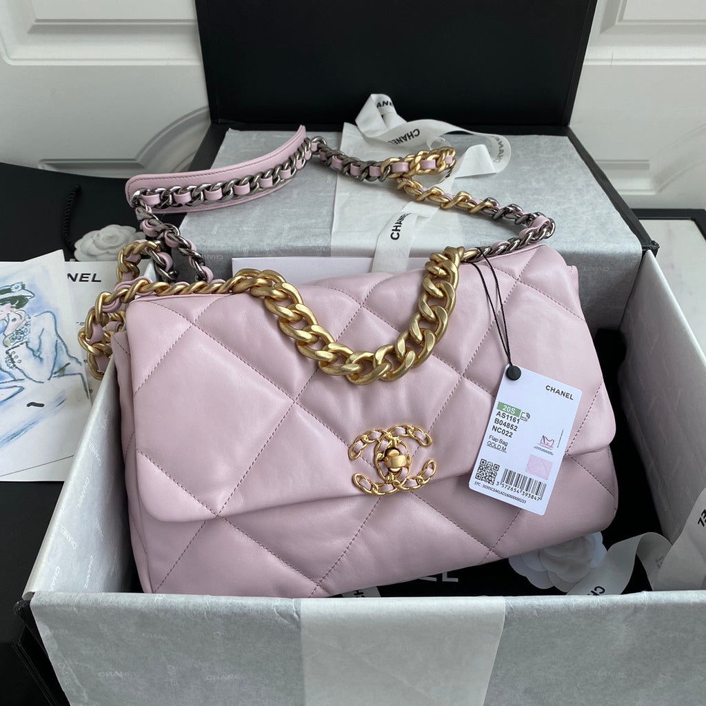Chanel 19 Flap Bag 30 Pink Mixed Hardware