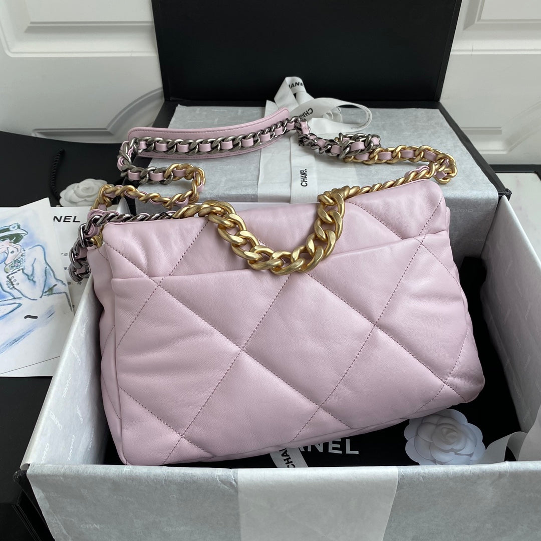 Chanel 19 Flap Bag 30 Pink Mixed Hardware
