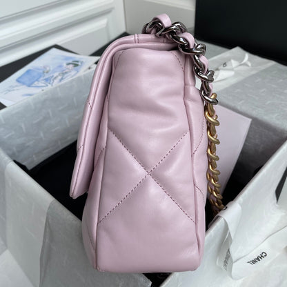 Chanel 19 Flap Bag 30 Pink Mixed Hardware