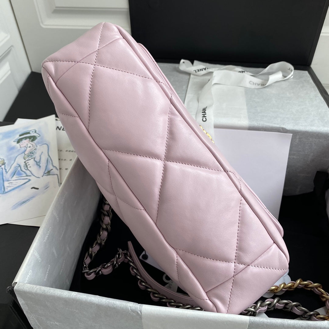 Chanel 19 Flap Bag 30 Pink Mixed Hardware