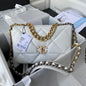 Chanel 19 Flap Bag 30 White Mixed Hardware