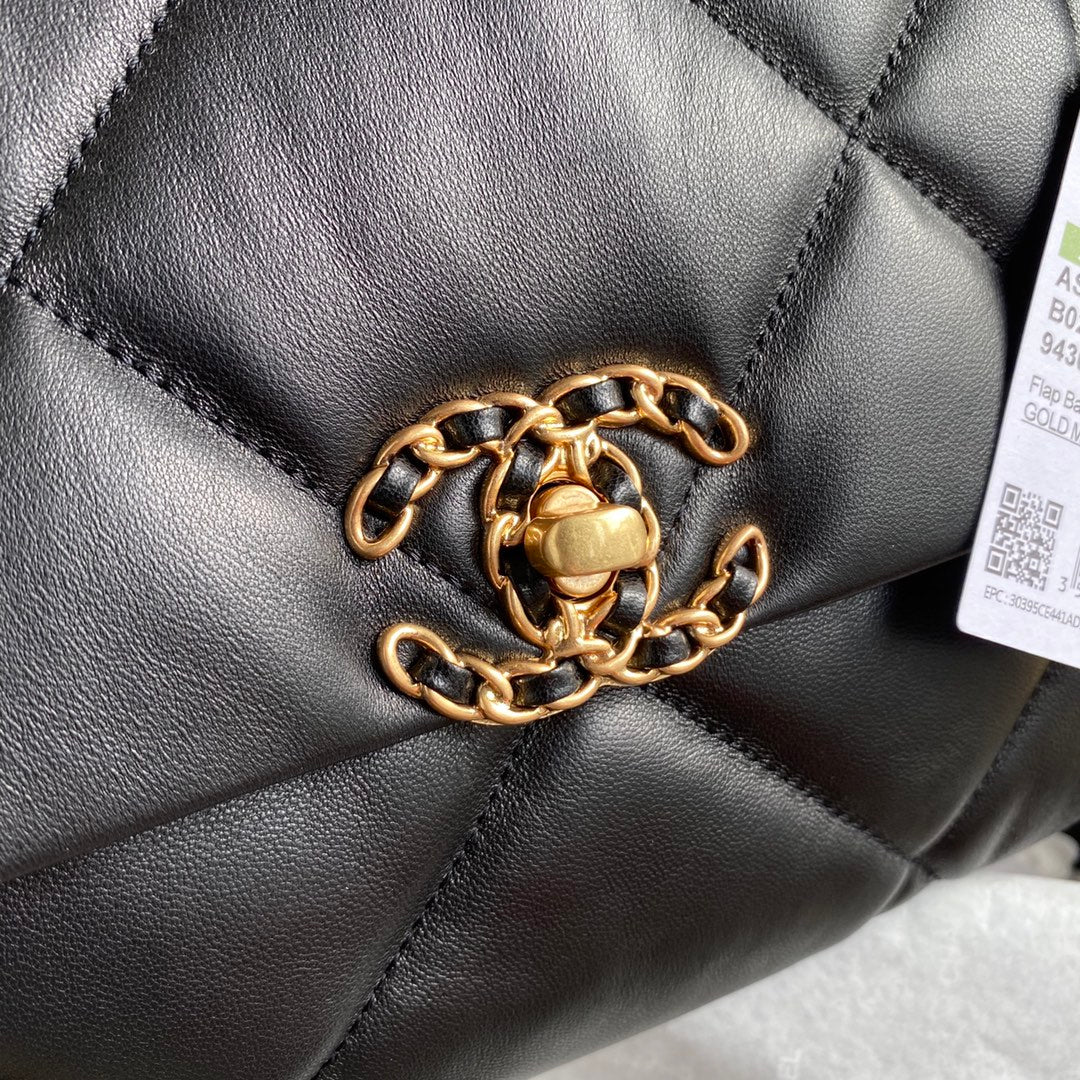 Chanel 19 Flap Bag 30 Black Mixed Hardware