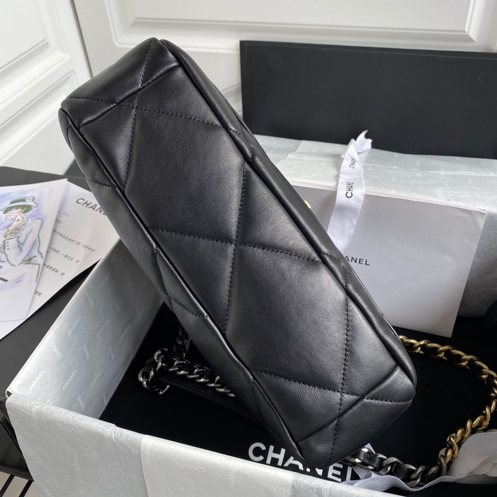 Chanel 19 Flap Bag 30 Black Mixed Hardware