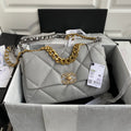 Chanel 19 Flap Bag 30 Light Grey Mixed Hardware