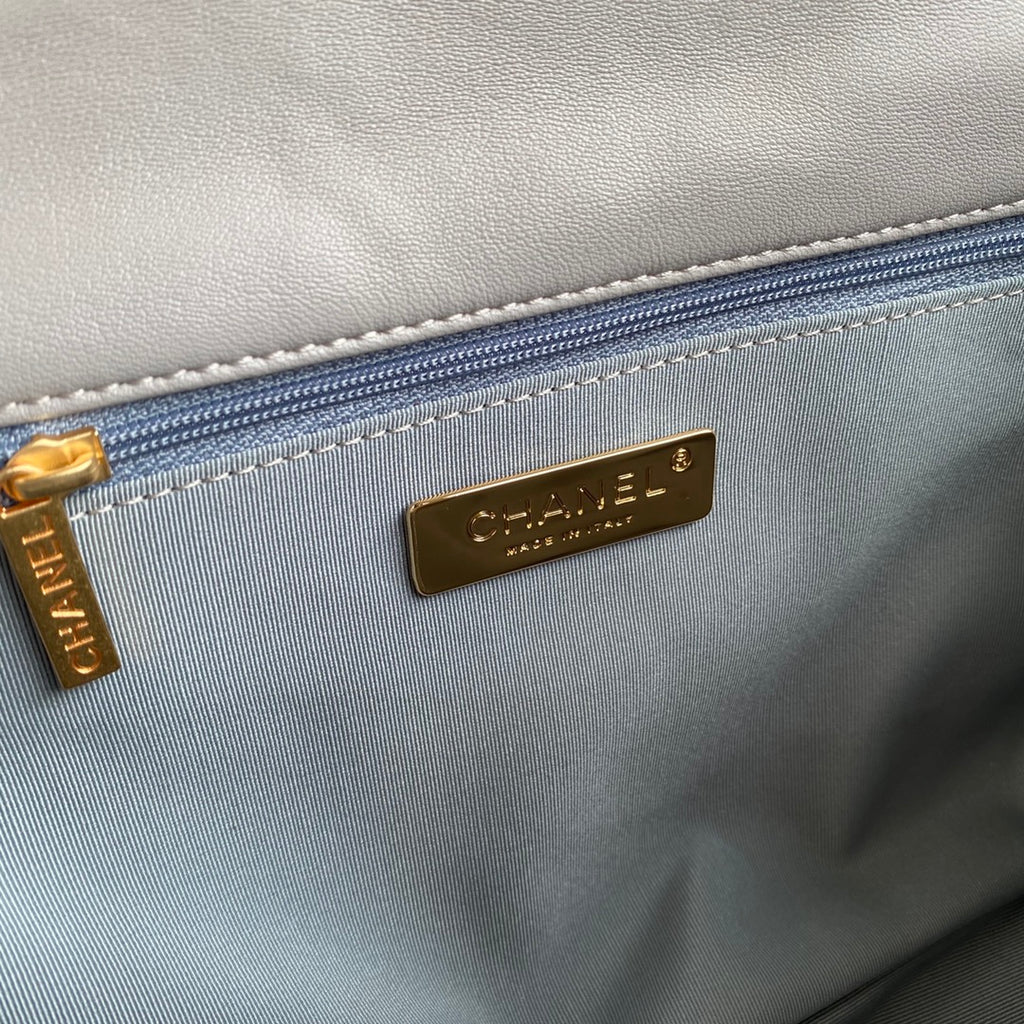 Chanel 19 Flap Bag 30 Light Grey Mixed Hardware