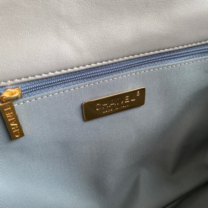 Chanel 19 Flap Bag 30 Light Grey Mixed Hardware