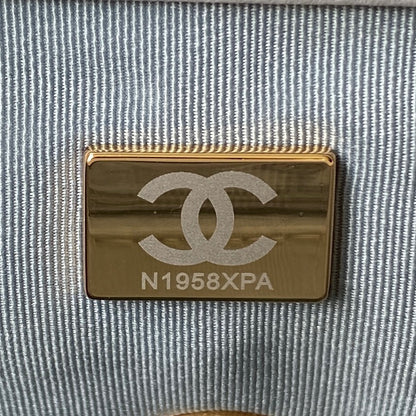 Chanel 19 Flap Bag 30 Light Grey Mixed Hardware