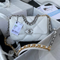 Chanel 19 Flap Bag 26 White Mixed Hardware