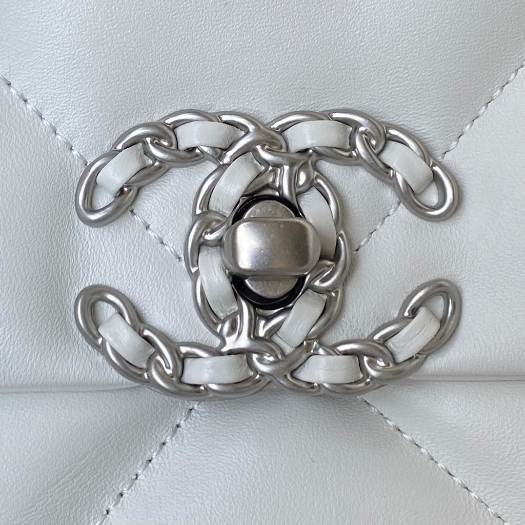 Chanel 19 Flap Bag 26 White Mixed Hardware