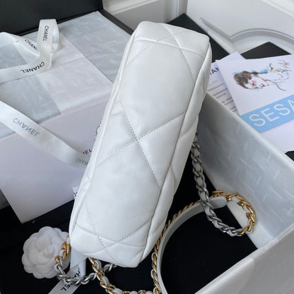 Chanel 19 Flap Bag 26 White Mixed Hardware